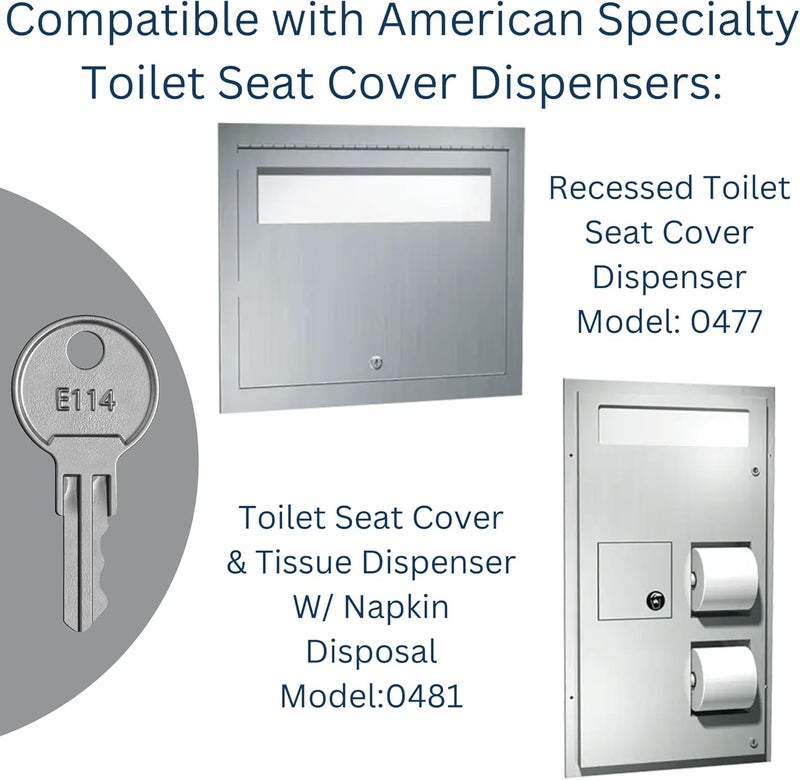 Robby's Cloud E114 Dispenser Key for ASI Paper Towel, Toilet Paper and Soap Dispensers (1 Pack) - Image 4